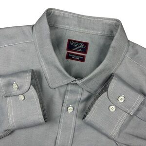 Untuckit Shirt Men's XXXL 3XL Wrinkle Free Two Ply Cotton Italy Button Down Gray